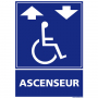 Signalétique PMR "Accès ascenseur" pour mur - Wattelez