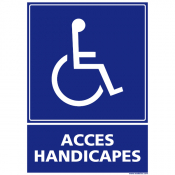 Signalétique PMR Accès handicapés au mur - Wattelez