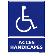 Signalétique PMR Accès handicapés au mur - Wattelez