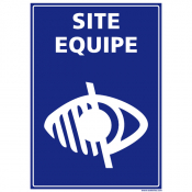 Signalétique PMR "Site équipé" pour malvoyant - Wattelez