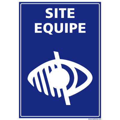 Signalétique PMR "Site équipé" pour malvoyant - Wattelez