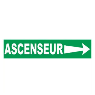 Panneau ascenseur flèche à droite
