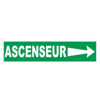 Panneau ascenseur flèche à droite