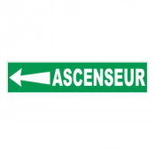 Panneau ascenseur flèche à gauche