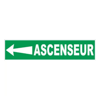Panneau ascenseur flèche à gauche