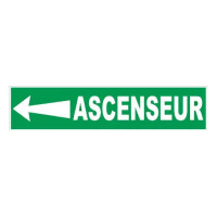 Panneau ascenseur flèche à gauche