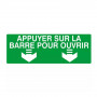 Panneau d’indication “Appuyer sur la barre pour ouvrir” – Signalétique sécurité – ISO 7010 – PS choc
