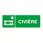 Panneau d'indication d'une "CIVIERE" à proximité