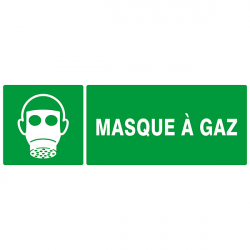 Panneau d'indication de la présence de "MASQUES A GAZ"