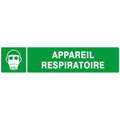 Panneau d'indication de port "D'APPAREIL RESPIRATOIRE"