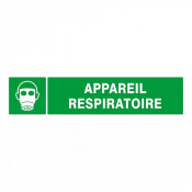 Panneau d’indication “Port d’appareil respiratoire obligatoire” – ISO 7010 – Plastique rigide ou vin