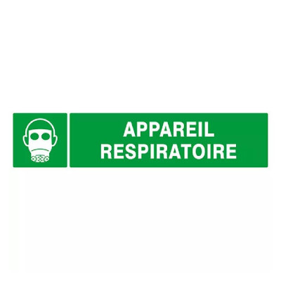 Panneau d’indication “Port d’appareil respiratoire obligatoire” – ISO 7010 – Plastique rigide ou vin