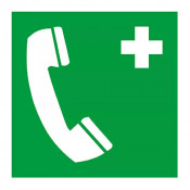 Panneau d’indication “Téléphone d’urgence” – Signalétique de sécurité – Conforme ISO 7010