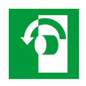 Panneau d’indication “Tourner dans le sens anti-horaire” – Signalétique sécurité – Conforme ISO 7010
