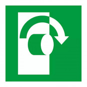 Panneau d’indication “Tourner dans le sens horaire” – Signalétique sécurité – Conforme ISO 7010