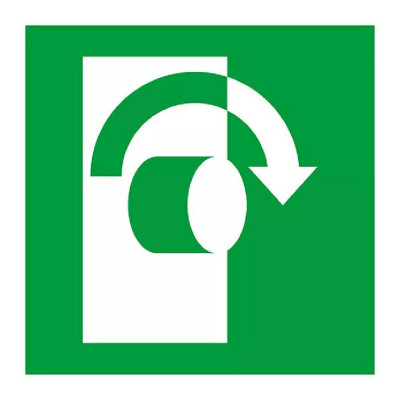 Panneau d’indication “Tourner dans le sens horaire” – Signalétique sécurité – Conforme ISO 7010