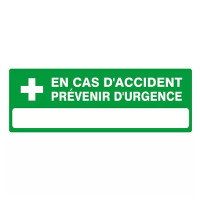 Panneau de signalisation “En cas d’accident prévenir d’urgence” – ISO 7010 – Plastique rigide ou vin Panneau de signalisation “En cas d’accident prévenir d’urgence” – ISO 7010 – Plastique rigide ou vin