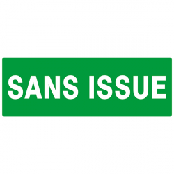 Panneau de signalisation "SANS ISSUE" (SECOURS)