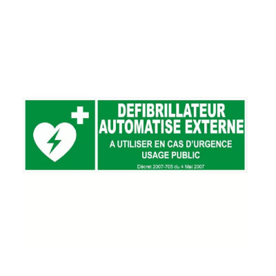 Panneau défibrillateur automatisé externe