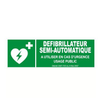Panneau défibrillateur semi-automatique