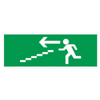 Panneau descente d'escalier à gauche