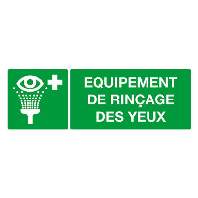 Panneau Équipements de Rinçage des Yeux – Signalétique sécurité ISO 7010