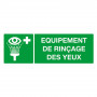 Panneau Équipements de Rinçage des Yeux – Signalétique sécurité ISO 7010