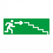 Panneau Escalier Descendant à Droite – Signalétique sécurité ISO 7010