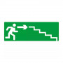 Panneau Escalier Descendant à Droite – Signalétique sécurité ISO 7010