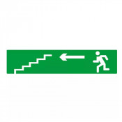 Panneau Escalier Descendant à Gauche – Signalétique sécurité ISO 7010