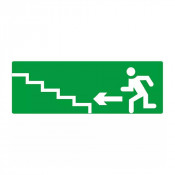 Panneau "Escalier montant à gauche" – Format de 200 à 330 mm, en plastique rigide, vinyle ou photolu
