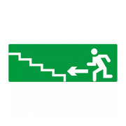 Panneau "Escalier montant à gauche" – Format de 200 à 330 mm, en plastique rigide, vinyle ou photolu