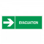 Panneau évacuation à droite