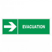 Panneau évacuation à droite