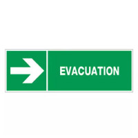 Panneau évacuation à droite