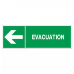 Panneau évacuation à gauche