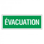 Panneau Évacuation – Signalétique sécurité industrie – Format 330x120 mm