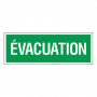 Panneau Évacuation – Signalétique sécurité industrie – Format 330x120 mm
