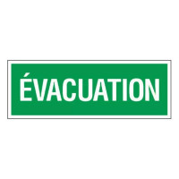Panneau Évacuation – Signalétique sécurité industrie – Format 330x120 mm Panneau Évacuation – Signalétique sécurité industrie – Format 330x120 mm