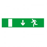 Panneau ÉVACUATION Sortie Bas Gauche – Signalétique sécurité ISO 7010