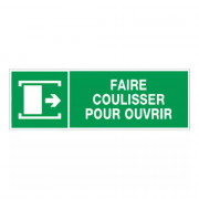 Panneau faire coulisser pour ouvrir