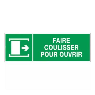 Panneau faire coulisser pour ouvrir