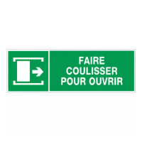 Panneau faire coulisser pour ouvrir