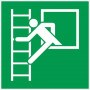 Panneau “Fenêtre de secours avec échelle de secours” – Format 200 x 200 mm