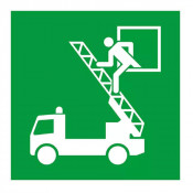 Panneau Fenêtre de Secours – Évacuation rapide – ISO 7010 & photoluminescent