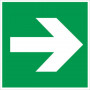 Panneau flèche direction gauche/droite – Signalétique industrielle – Plastique rigide 200x200 mm