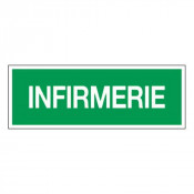 Panneau infirmerie – Signalétique de sécurité – Plastique rigide 330x120 mm