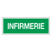 Panneau infirmerie – Signalétique de sécurité – Plastique rigide 330x120 mm