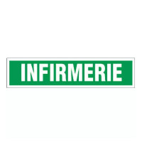 Panneau infirmerie – Signalétique de sécurité – Plastique rigide 330x75 mm Panneau infirmerie – Signalétique de sécurité – Plastique rigide 330x75 mm