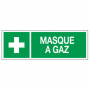 Panneau masque à gaz – Signalétique de sécurité – Plastique rigide 330x120 mm